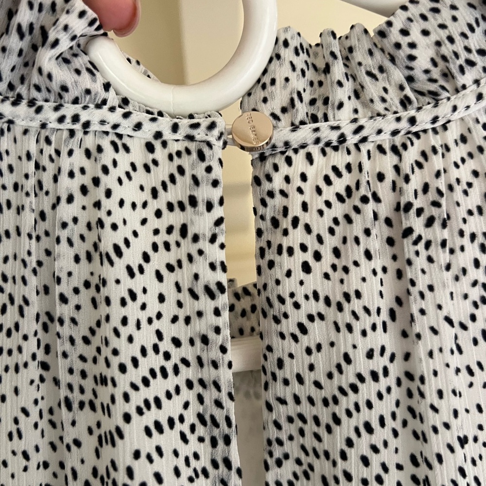 Ted Baker black & white tiered dress. Wore once. Ted baker 4 US 10 - Picture 5 of 5